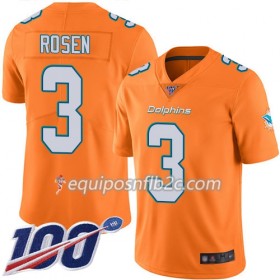 Camiseta Hombre NFL Miami Dolphins Josh Rosen 3 Nike Azul 100th